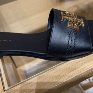 Tory Burch Everly Slide Duz Deri Terlikler